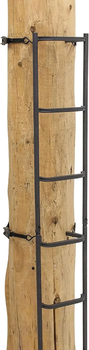 Rivers Edge® Big Foot™ Tree Ladder with Safety Rope, Tree Climbing System, 20’ Height, Includes Safety Rope, Tractionite™ Non-Slip Coating, RE731 Gray