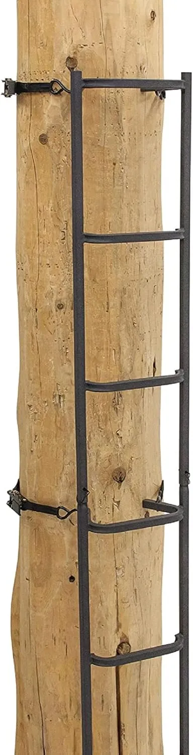 Rivers Edge® Big Foot™ Tree Ladder with Safety Rope, Tree Climbing System, 20’ Height, Includes Safety Rope, Tractionite™ Non-Slip Coating, RE731 Gray
