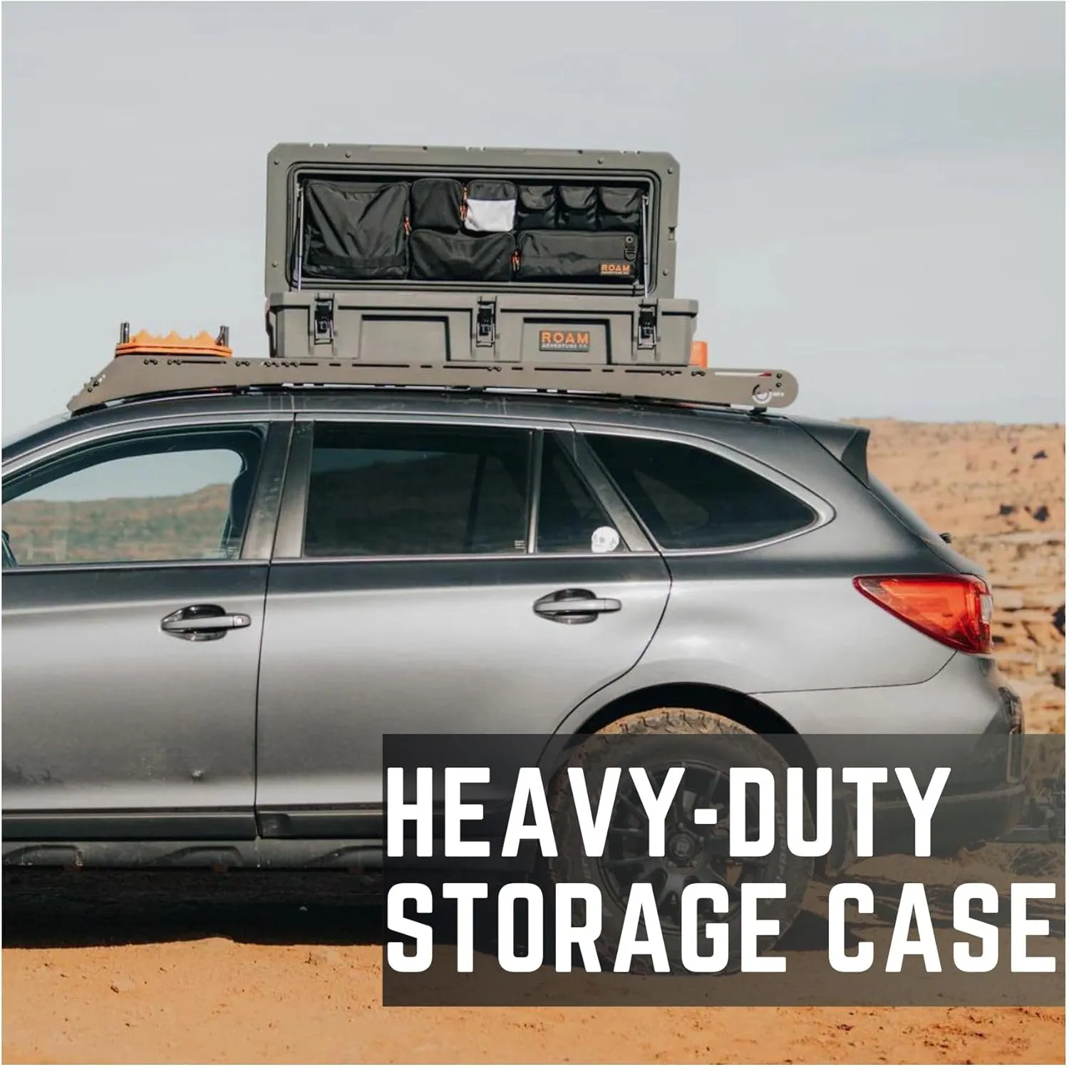 ROAM Rugged Cargo Box - Heavy Duty Roof-Mounted Storage Case, Lockable Waterproof Camping Gear Organizer, Truck Bed Storage Bin, Adventure Ready Overland Gear for Off-Road Travel
