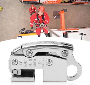 Rock Climbing Self Locking Rope Grab, Alloy Steel Rope Grab, Fall Safety Harness Rope Grab Device for Outdoors Climbing Hiking