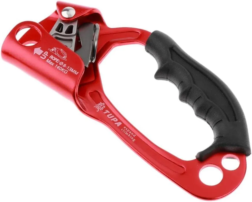 Rope Clamp for Climbing and Arborist Use, 8~13MM Rope, Red Right Hand, 22x8.6cm