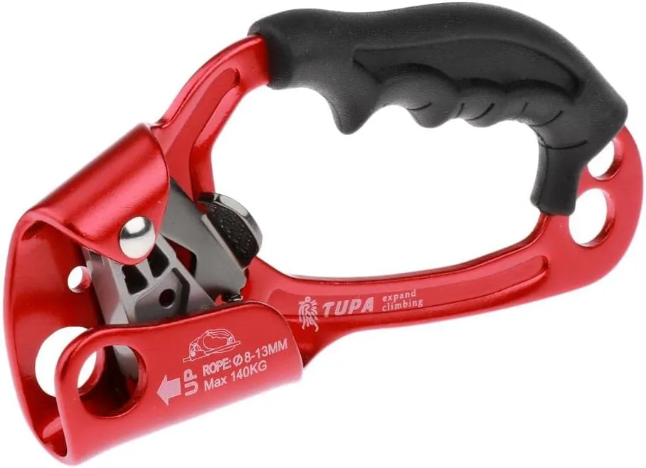 Rope Clamp for Climbing and Arborist Use, 8~13MM Rope, Red Right Hand, 22x8.6cm