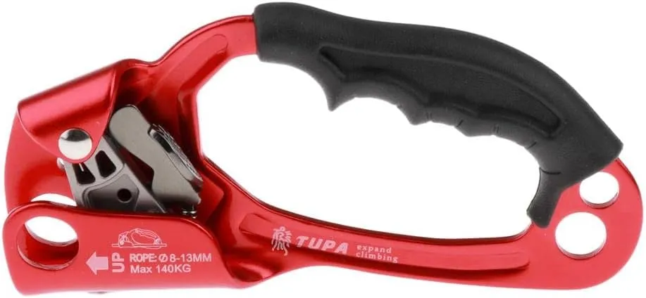 Rope Clamp for Climbing and Arborist Use, 8~13MM Rope, Red Right Hand, 22x8.6cm