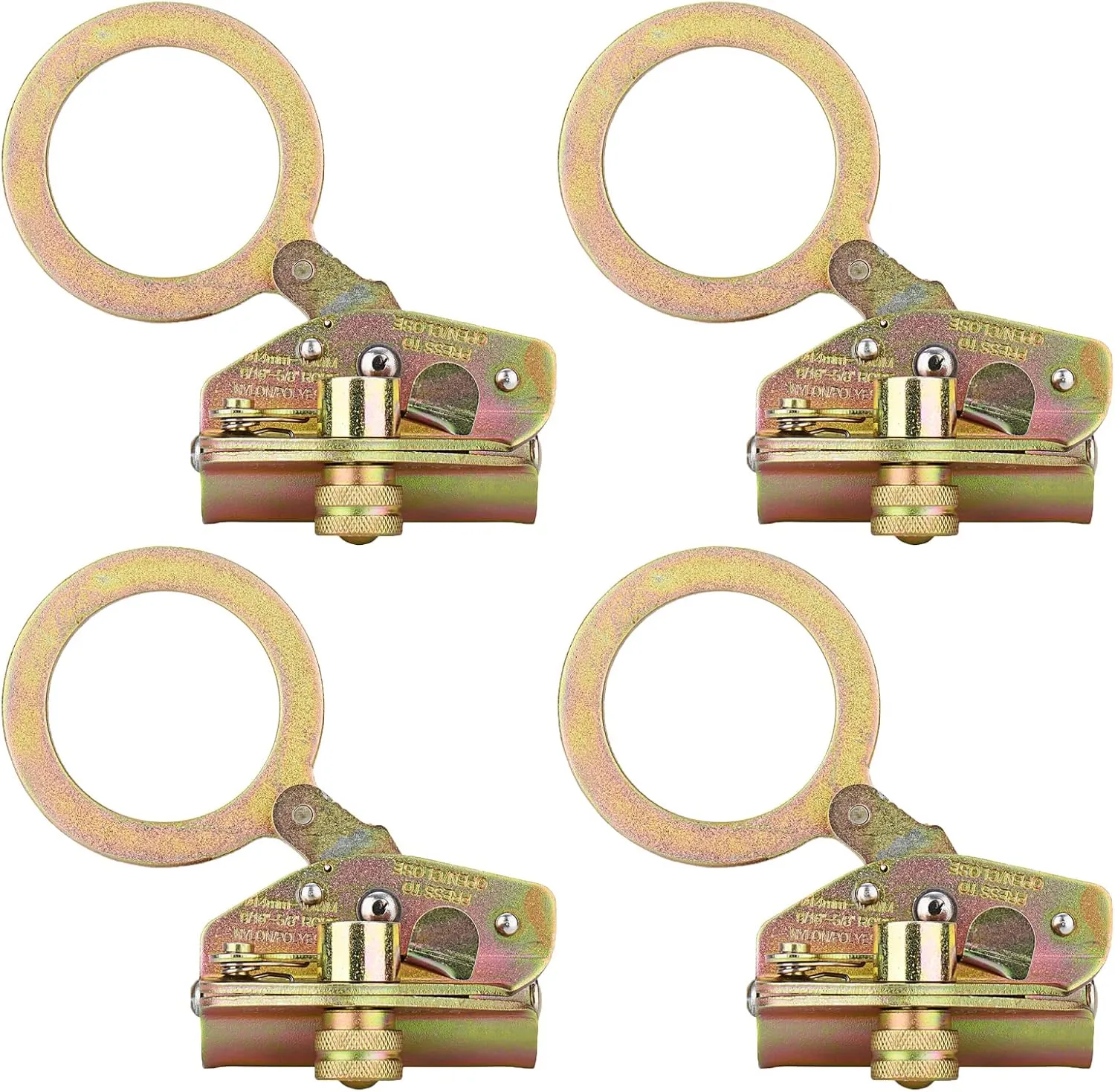 Rope Grab Ascender Fall Protection 25KN Riser Adjuster Fits 9/16" - 5/8" Rope for Rocking Climbing Tree Arborist Mountaineering Caving