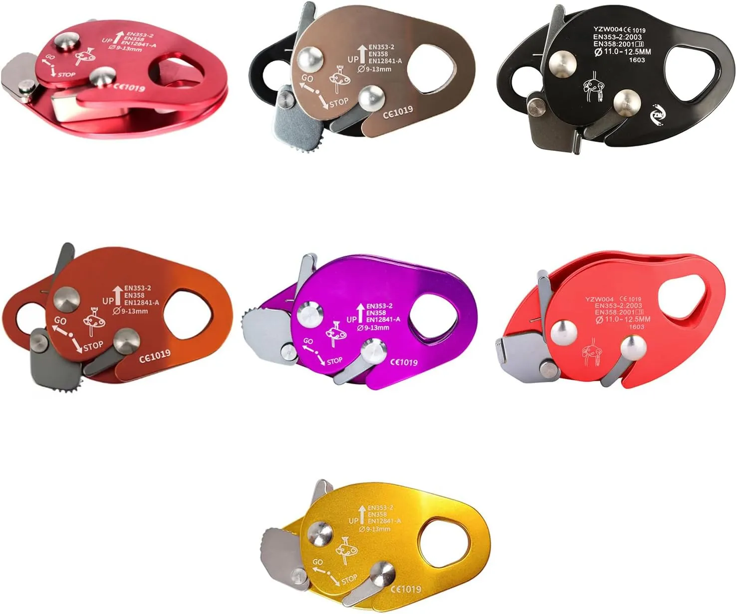 Rope Grab，Outdoor Climbing Rope Grab Device Rope Grab Auto Locking Arrest Ascenders for Outdoor Climbing