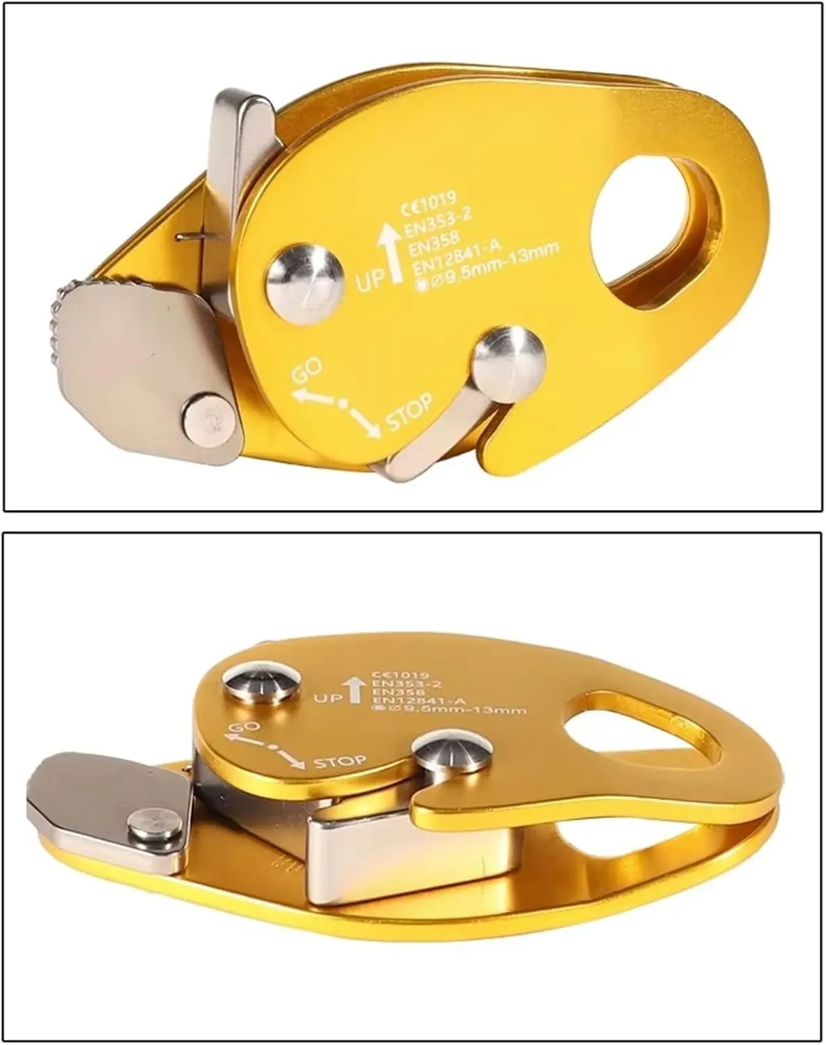 Rope Grab，Outdoor Climbing Rope Grab Device Rope Grab Auto Locking Arrest Ascenders for Outdoor Climbing