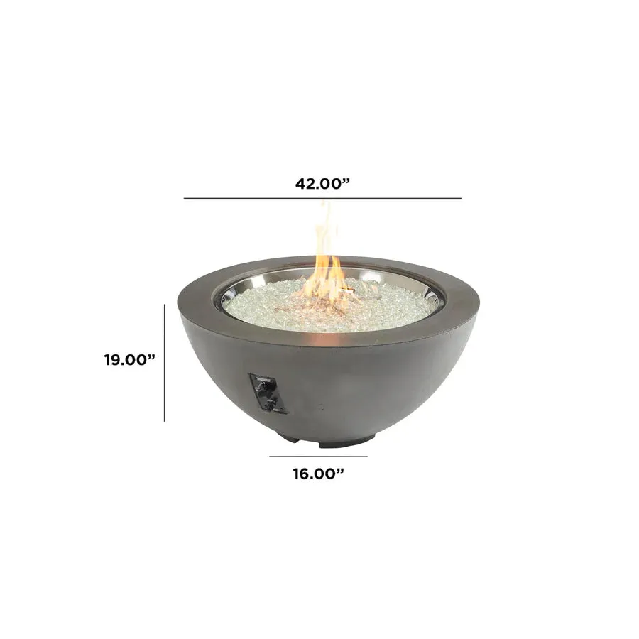 Round Gas Fire Pit Bowl The Cove 42"