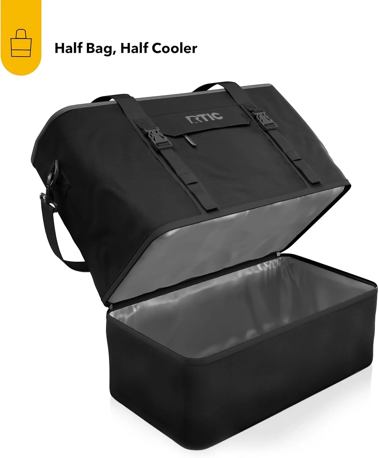 RTIC 2-in-1 Chillout Bag Soft Insulated Cooler Tote, Portable, for Lunch, Beach, Travel, Drink, Beverage, Car, Camping, Picnic, 24-Can Capacity,