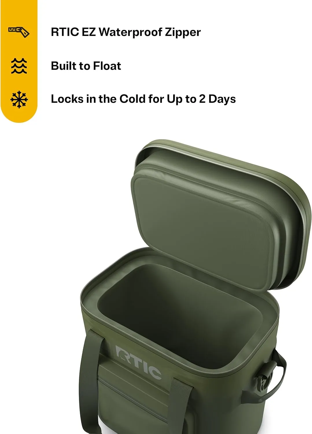 RTIC 20 Can Ultra-Tough Soft Cooler Pro, Insulated, Waterproof, Leak Proof, Portable Floating Bag for Beverage, Drink, Lunch, Outdoor, Beach, Car,Camping, Picnic, Fishing, Boat