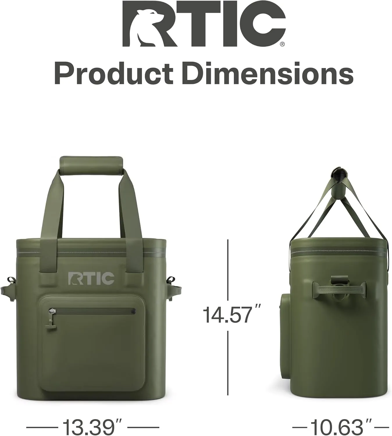 RTIC 20 Can Ultra-Tough Soft Cooler Pro, Insulated, Waterproof, Leak Proof, Portable Floating Bag for Beverage, Drink, Lunch, Outdoor, Beach, Car,Camping, Picnic, Fishing, Boat