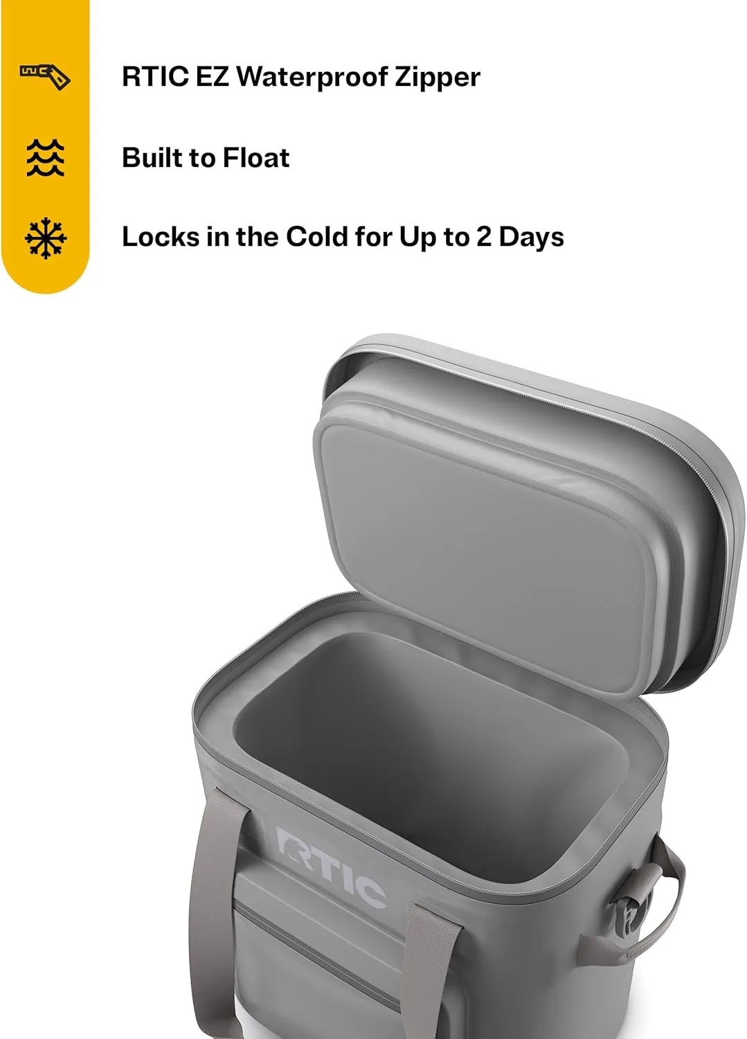 RTIC 20 Can Ultra-Tough Soft Cooler Pro, Insulated, Waterproof, Leak Proof, Portable Floating Bag for Beverage, Drink, Lunch, Outdoor, Beach, Car,Camping, Picnic, Fishing, Boat