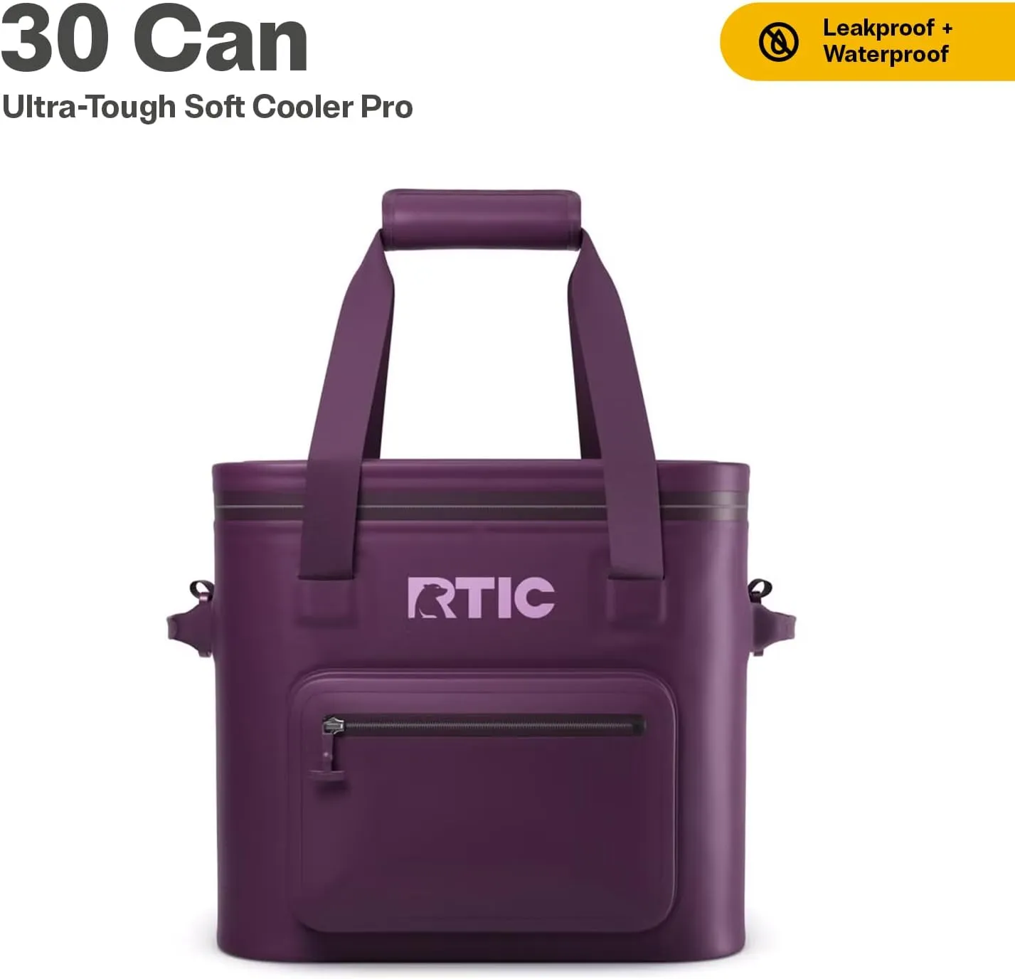 RTIC 30 Can Ultra-Tough Soft Cooler Pro, Insulated, Waterproof, Leak Proof, Portable Floating Bag for Beverage, Drink, Lunch, Outdoor, Beach, Car,Camping, Picnic, Fishing, Boat