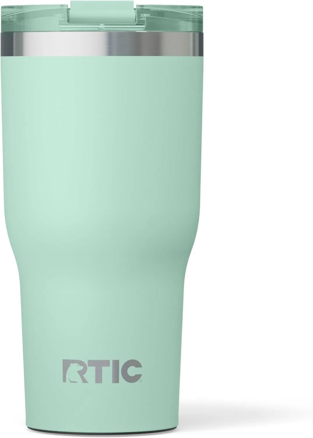 RTIC 30oz Essential Tumbler with Lid, Insulated, Stainless Steel, Metal, Double Wall Vacuum-Insulation, Ceramic Lined, Travel Cup for Iced Coffee, Tea, Hot and Cold Drink, Fresh Mint