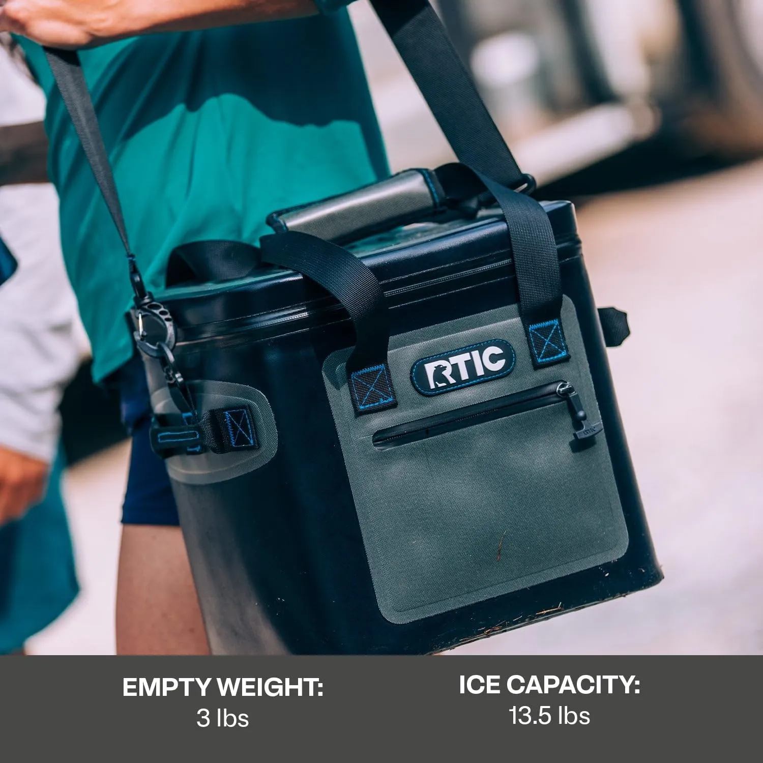 RTIC Ultra-Tough Soft Cooler 20 Can, Insulated Bag Portable Ice Chest Box for Lunch, Beach, Drink, Beverage, Travel, Camping, Picnic, Car, Trips, Floating Cooler Leak-Proof with Zipper