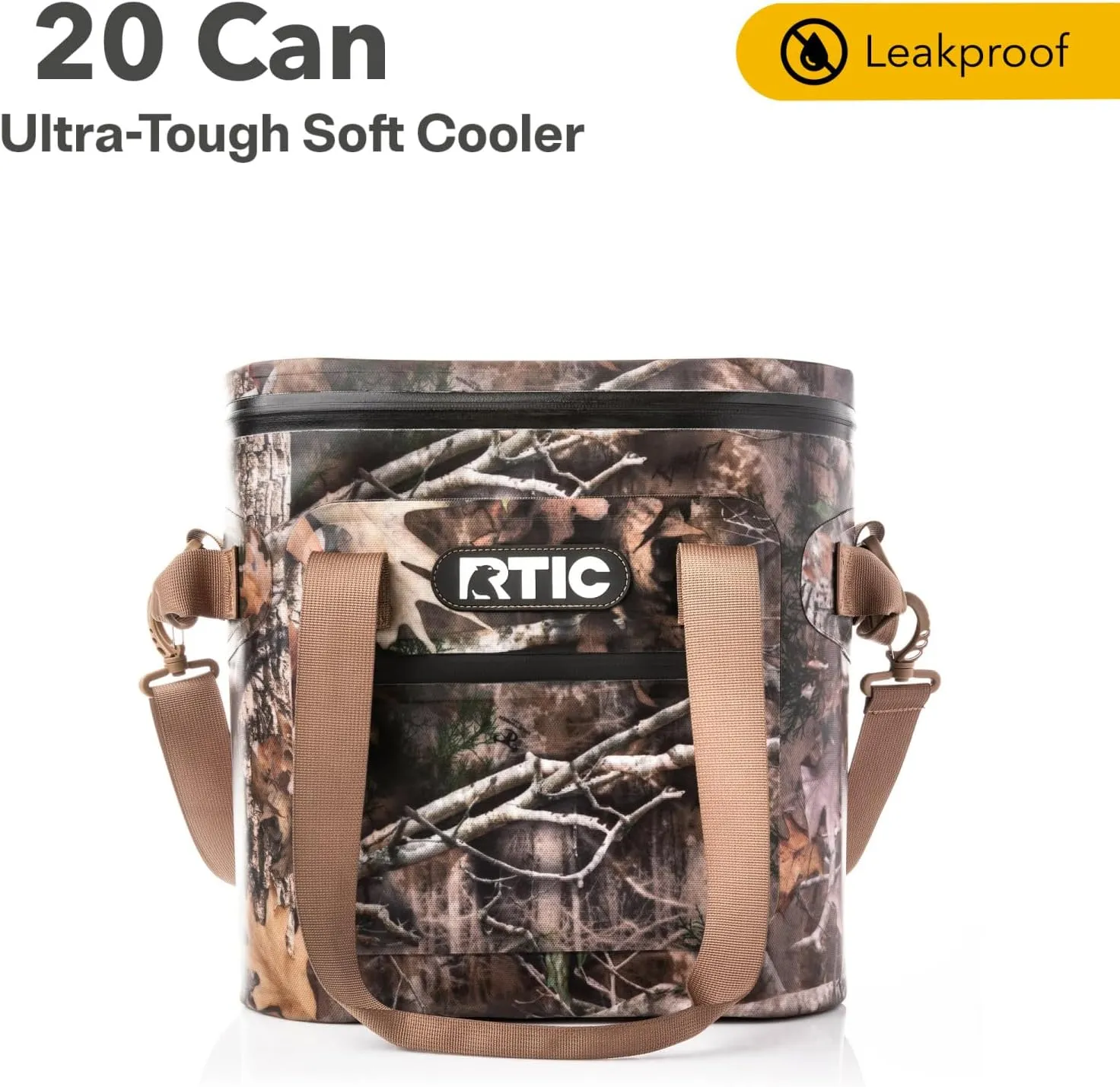 RTIC Ultra-Tough Soft Cooler 20 Can, Insulated Bag Portable Ice Chest Box for Lunch, Beach, Drink, Beverage, Travel, Camping, Picnic, Car, Trips, Floating Cooler Leak-Proof with Zipper