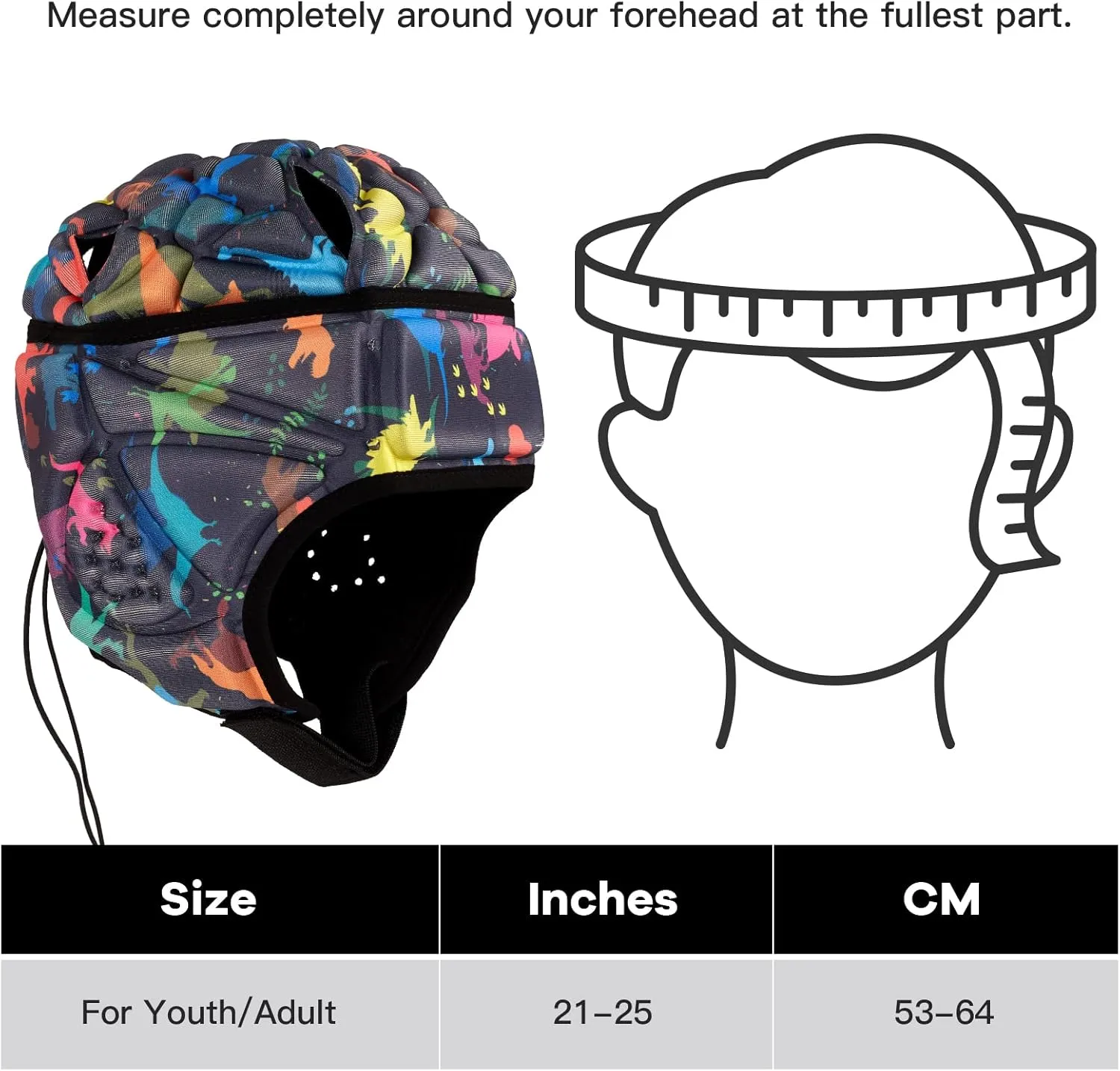 Rugby Headguards, Soft Football Helmet 7v7 Rugby Helmet Soft Padded Headgear Rugby Helmet Headguard Autism Special Needs Head Protection for Adults Kids