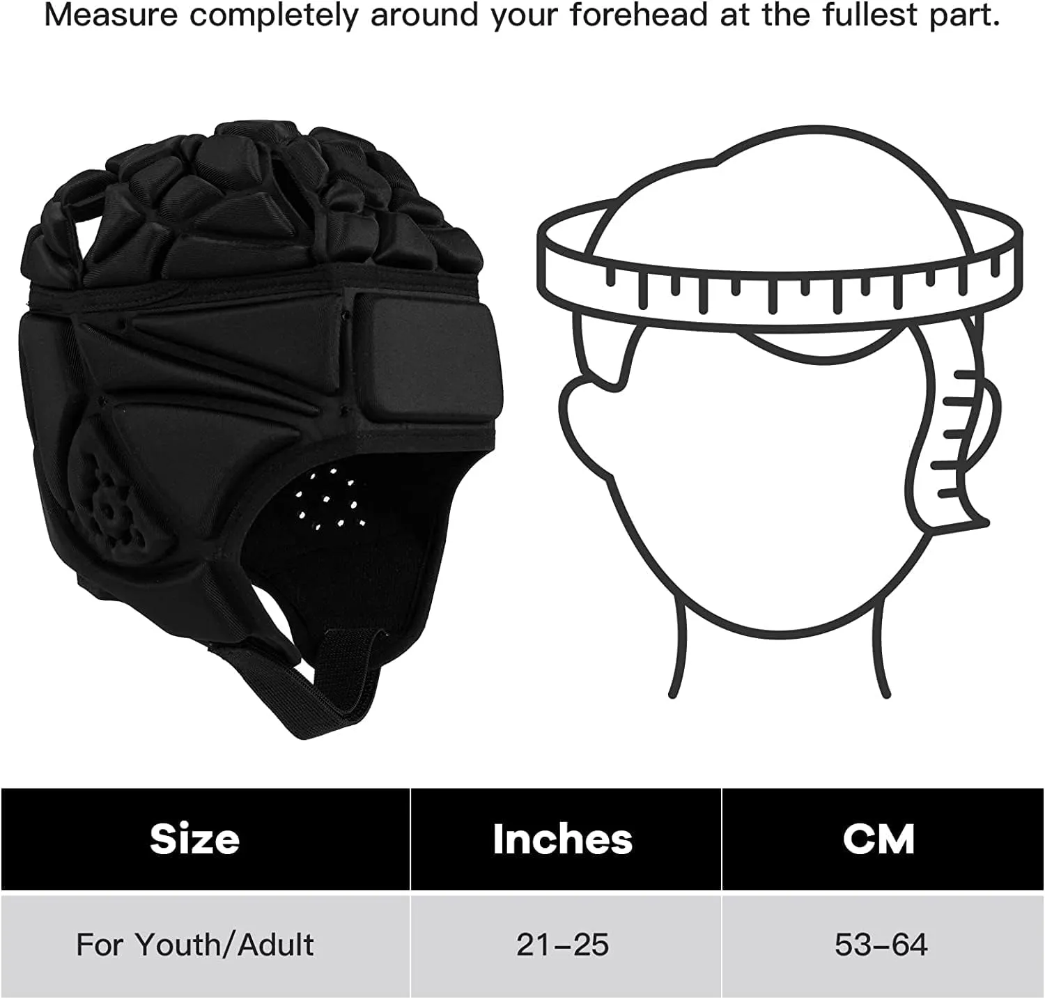 Rugby Headguards, Soft Football Helmet 7v7 Rugby Helmet Soft Padded Headgear Rugby Helmet Headguard Autism Special Needs Head Protection for Adults Kids