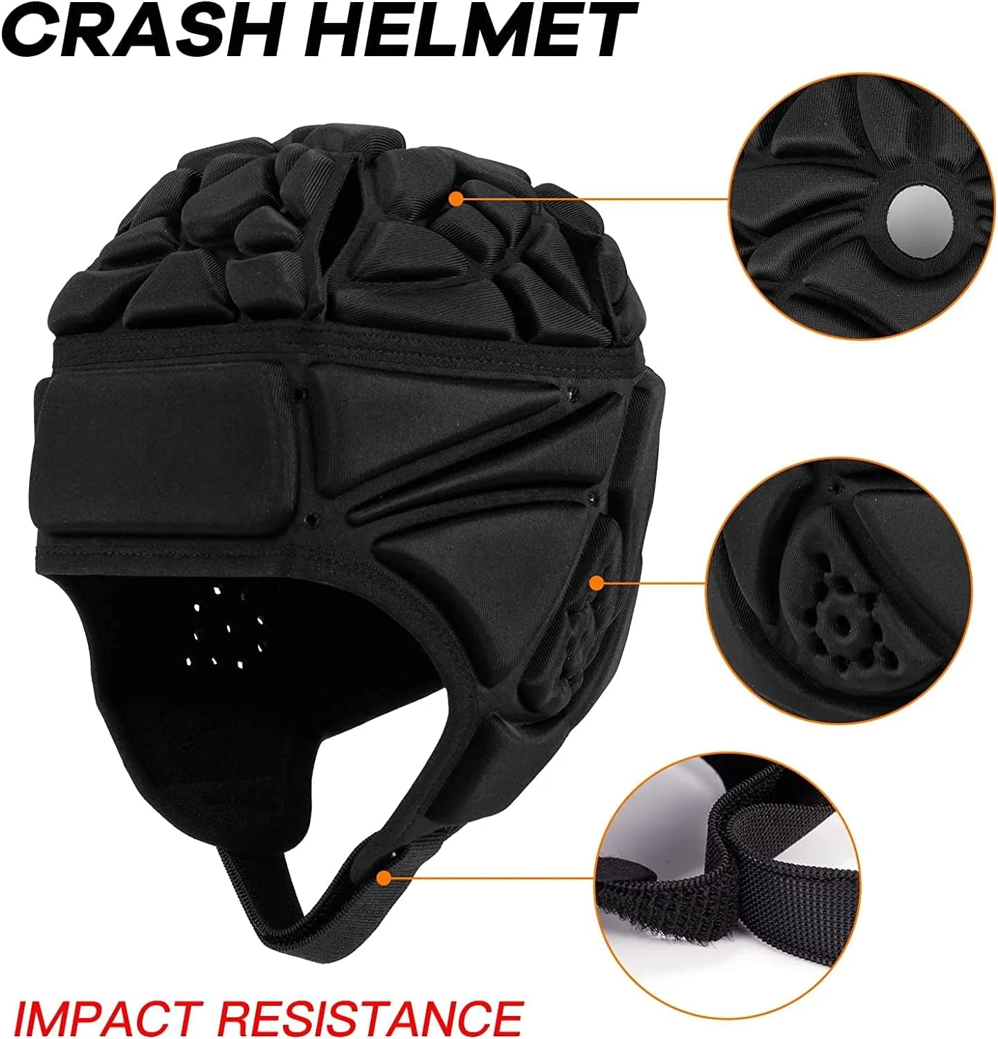 Rugby Headguards, Soft Football Helmet 7v7 Rugby Helmet Soft Padded Headgear Rugby Helmet Headguard Autism Special Needs Head Protection for Adults Kids