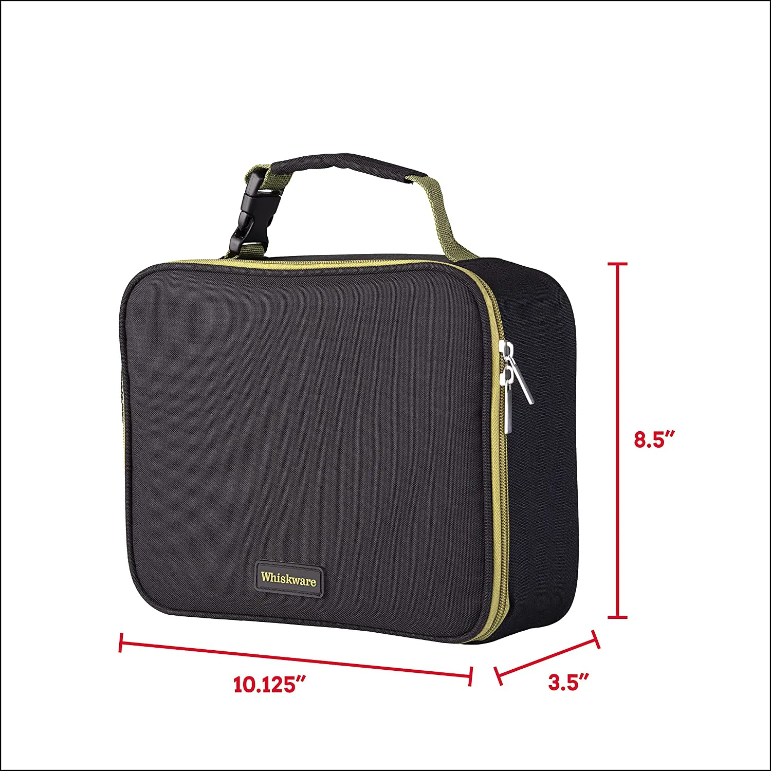 Rynx | Whiskware Insulated Soft Cooler Bag Lunch Box For School, Work And Travel, One Size, Black