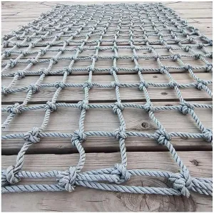 Safety Net Rope, Heavy Duty Net, Rope Climbing Net,Fence Stairs Balcony Railings Garden Playground Protection Playground Play Safety Net Outdoor Climbing Cargo Net(Size:9.8FTx9.8FT)