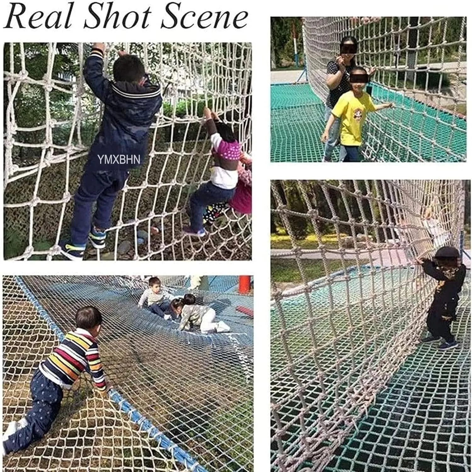 Safety Net Rope, Heavy Duty Net, Rope Climbing Net,Fence Stairs Balcony Railings Garden Playground Protection Playground Play Safety Net Outdoor Climbing Cargo Net(Size:9.8FTx9.8FT)