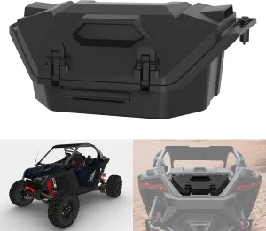 SAUTVS 36QT PRO R Rear Cargo Box 2022-2025, Rear Poly Water Resistant 36 QT Rear Cargo Storage Box Storage Bin Bed Tool Box for Polaris RZR PRO R/PRO R 4 2022-2025 Accessories, Replace OEM #2884236