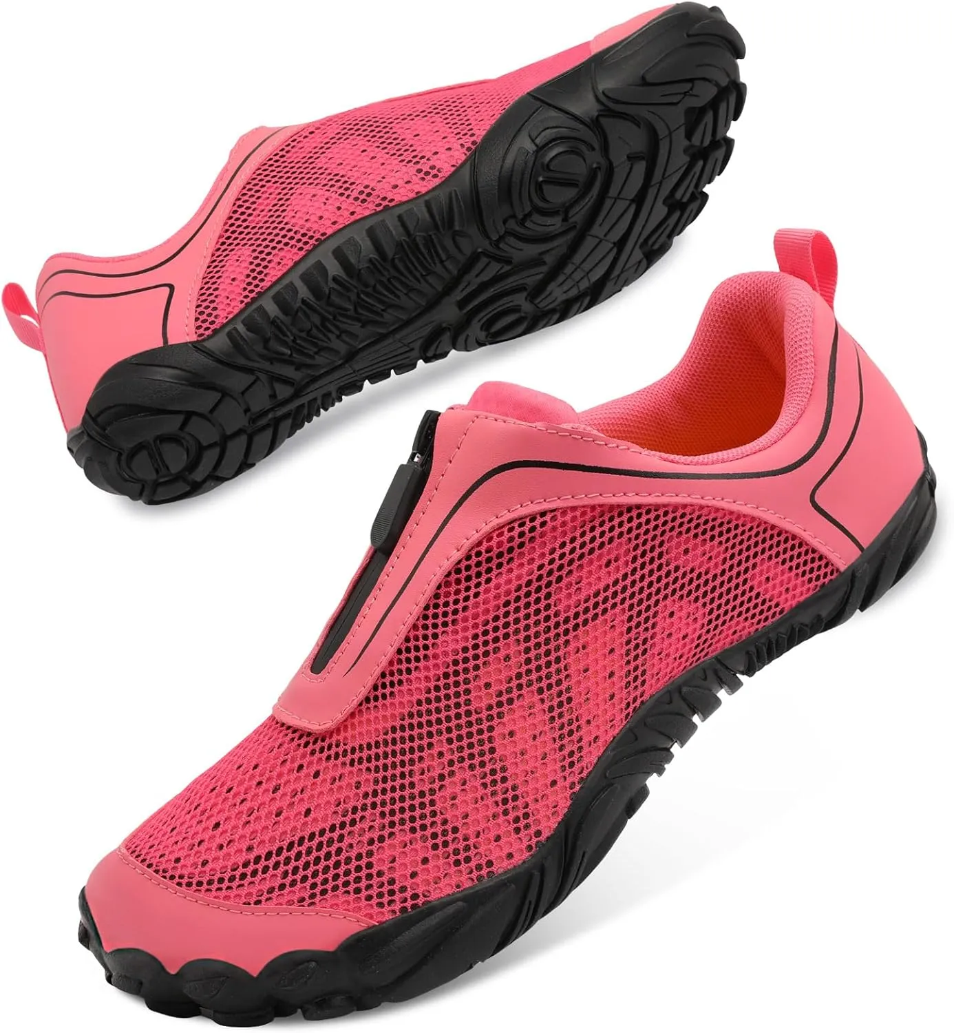 Scurtain Unisex Mens Womens Water Shoes Athletic Sports Aqua Shoes Barefoot Hiking Water Shoes Quick Dry Yoga Pool Swim Surf Beach Walking Shoes with Zipper