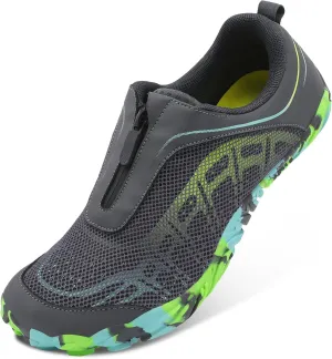 Scurtain Unisex Mens Womens Water Shoes Athletic Sports Aqua Shoes Barefoot Hiking Water Shoes Quick Dry Yoga Pool Swim Surf Beach Walking Shoes with Zipper