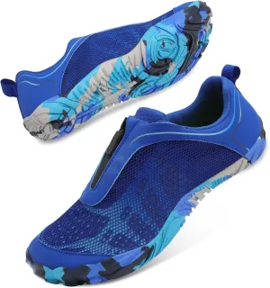 Scurtain Unisex Mens Womens Water Shoes Athletic Sports Aqua Shoes Barefoot Hiking Water Shoes Quick Dry Yoga Pool Swim Surf Beach Walking Shoes with Zipper