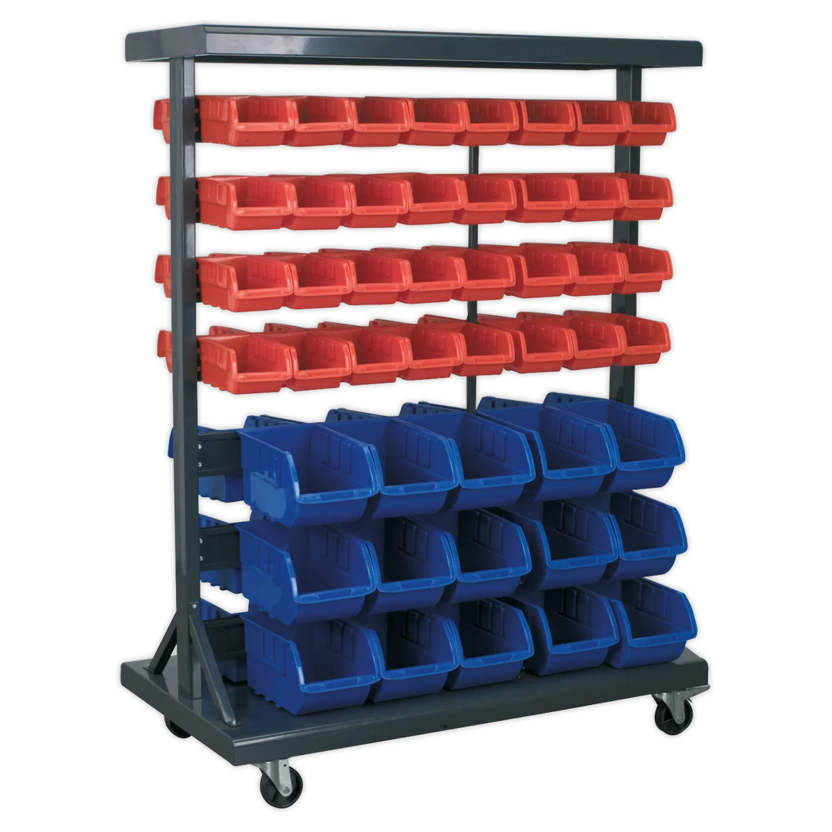 Sealey Mobile Bin Storage System with 94 Bins