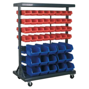 Sealey Mobile Bin Storage System with 94 Bins