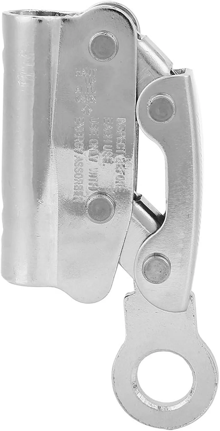 Self-Locking Rope Grab, Self Braking Stop Descender Clamp Climbing Anti Fall Protection Equipment Rope Grab Ascender Fall Protection for Outdoor Climbing