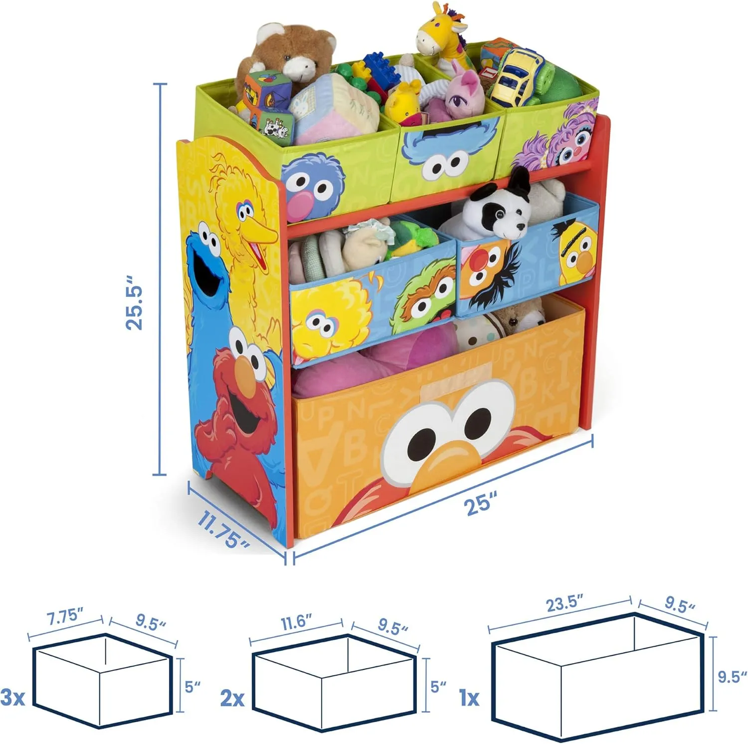 Sesame Street 6 Bin Design and Store Toy Organizer by Delta Children