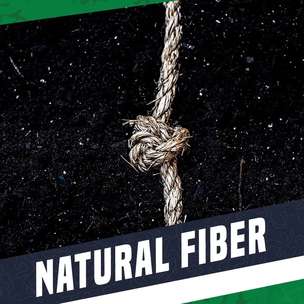 SGT KNOTS Twisted Manila Rope - Natural 3 Strand Fiber Hemp Rope for Indoor and Outdoor Use - Multipurpose Manila Rope for Crafts, DIY Projects, Home Decorating, Climbing - 1.25 in x 10 ft