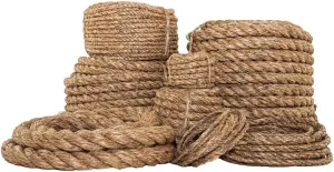 SGT KNOTS Twisted Manila Rope - Natural 3 Strand Fiber Hemp Rope for Indoor and Outdoor Use - Multipurpose Manila Rope for Crafts, DIY Projects, Home Decorating, Climbing - 1.25 in x 10 ft
