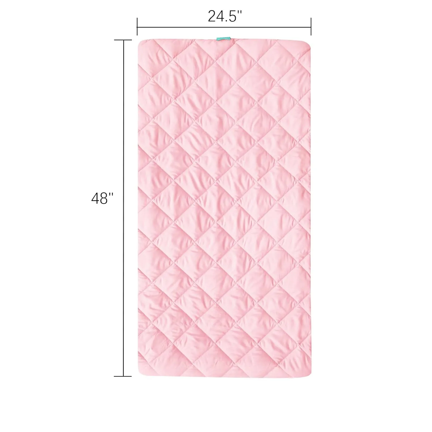 Sheet for Regalo My Cot Portable Toddler Bed, Joovy Travel Cot (Sheet Only, Bed not Included), Quilted Soft Padded Cover, Pink, 48''×24.5''
