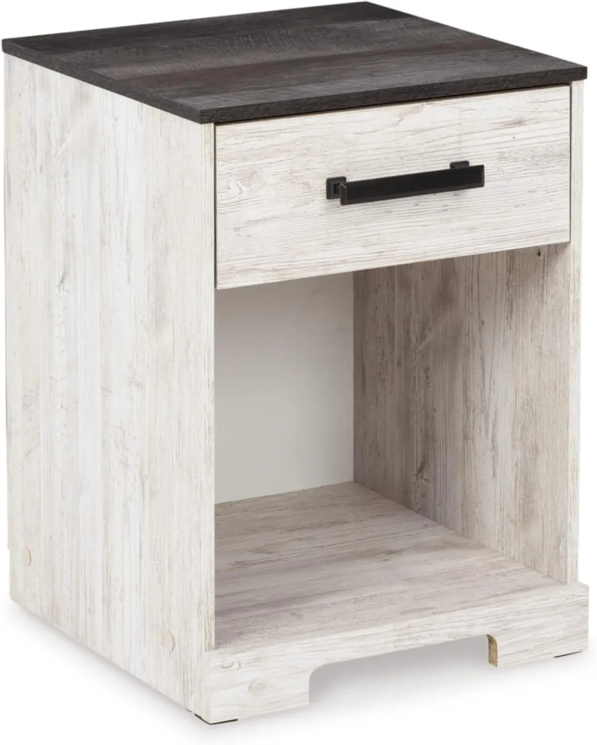 Signature Design by Ashley Shawburn 1 Drawer Night Stand Nightstand, 22.09" Tall, Whitewash & Gray