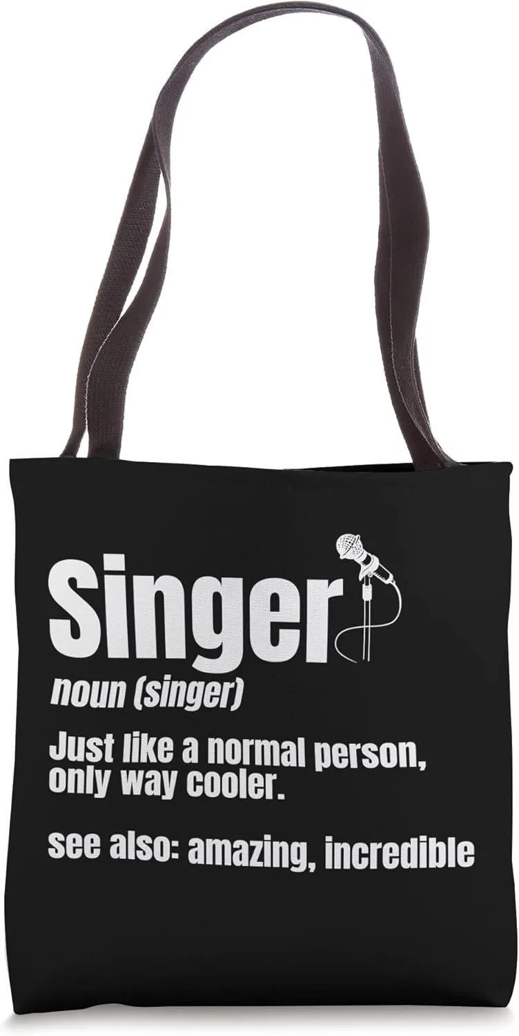 Singer Noun Artist Musician Vocalist Soloist Music Performer Tote Bag