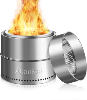 Smokeless Fire Pit Outdoor 20 inch Portable Fire Pit with Carry Bag, Stainless Steel Wood Burning Fire Pits for Camping, Picnic,Backyard Patio, Bonfires.