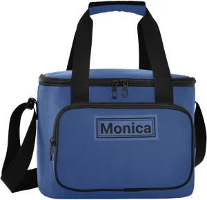 Solid Color Custom Soft Cooler Bag with Zipper Personalized Portable Insulated Cooler for Beach Camping Travel Work Lunchbox for Men Women