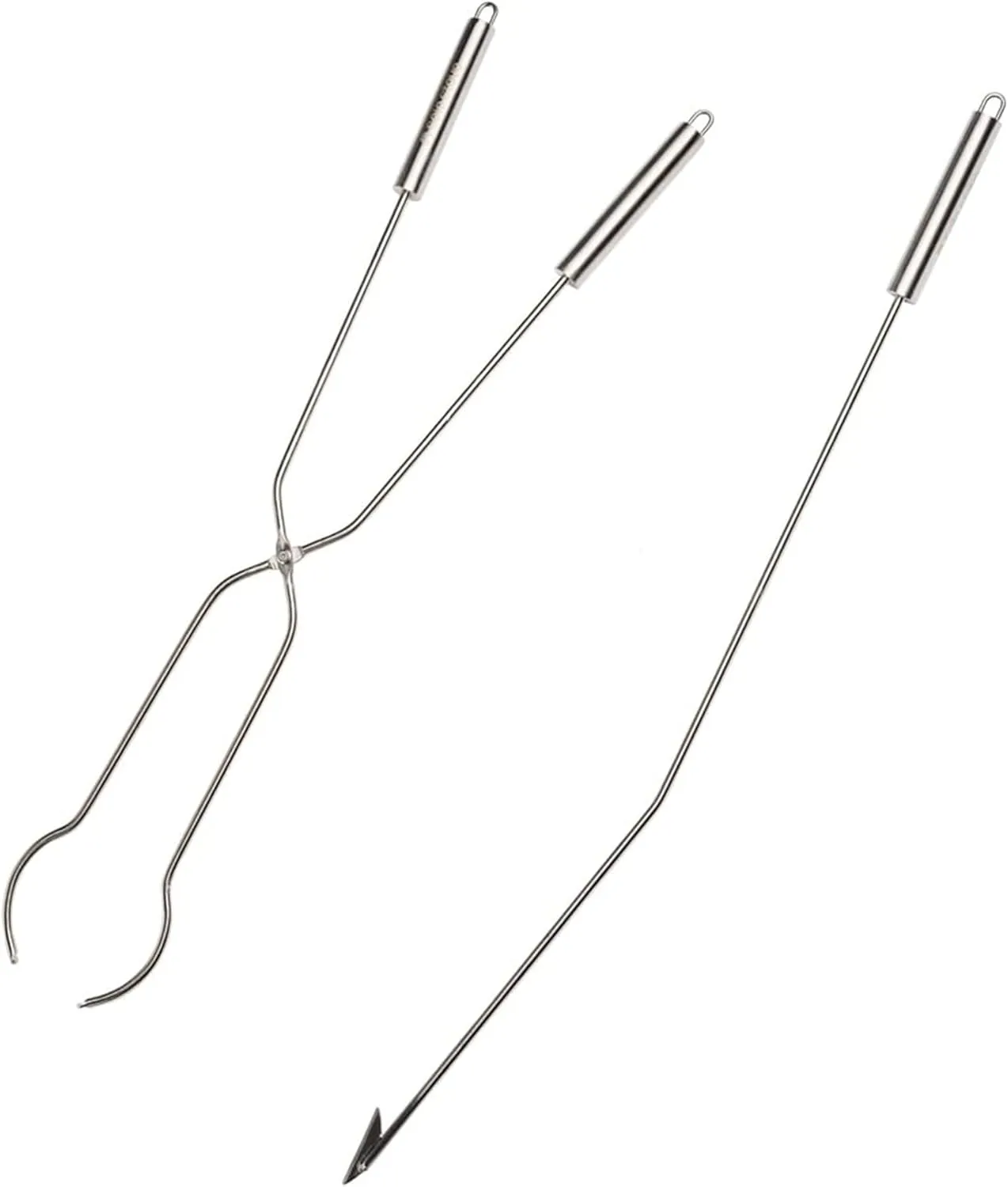 Solo Stove Stainless Steel Fire Pit Tools Tongs for Wood in Fire Pit Includes 2 pieces. 36.5 inch Fire Pit Wood Grabber Poker and 32 inch Grabber Great for Outdoor Fire Pits and Fire Pit Accessories