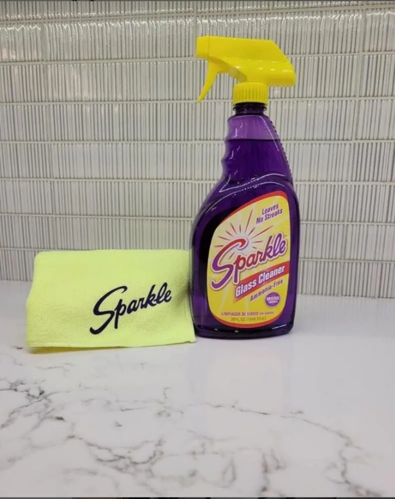 Sparkle Glass Cleaner Spray, Ammonia-Free Original Formula Glass Cleaner, Leaves No Streaks (33.8 Fl Oz, Pack of 2)