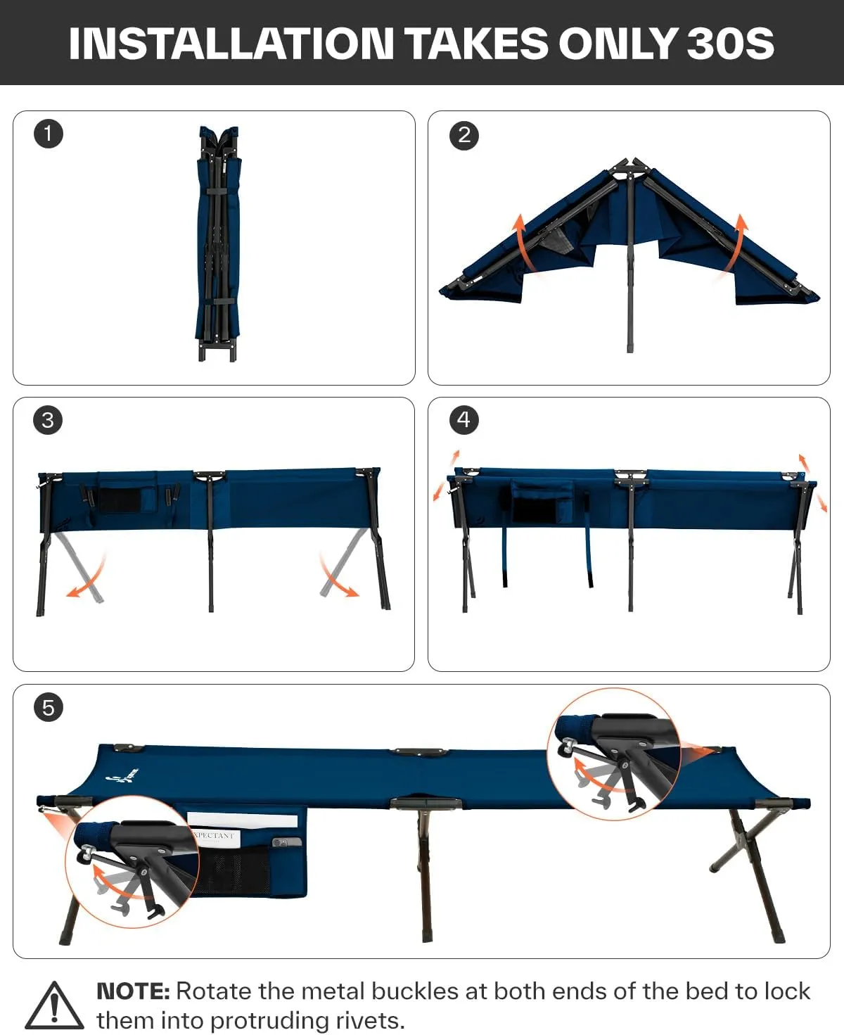 Sportneer Camping Cot, Military Cot Portable Camping Cots for Sleeping 78.3"x28.7"x14.6" Heavy Duty Folding Bed for Adults Teen Outdoor Travel Camping Tent Lounge Office Support 330 Lbs