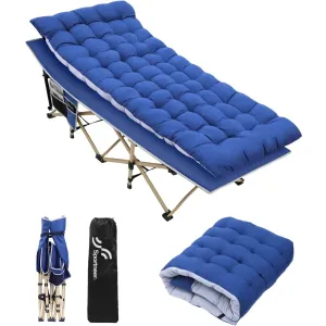 Sportneer Heavy-Duty Camping Cot with Mattress - Portable Bed for Adults, Max Load 450 lbs