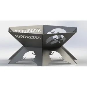 Sporty Hexagon Fire Pit DXF for CNC | Lowa Hawkeyes Team Logo