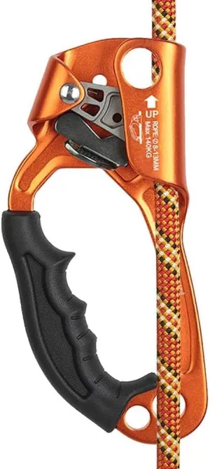 SRT Climbing Hand Ascender Aviation Light Alloy Mountaineering Rock Ergonomic Rappelling Gear Equipment Left Handled Ascender Arborist Tree Climber Rigging