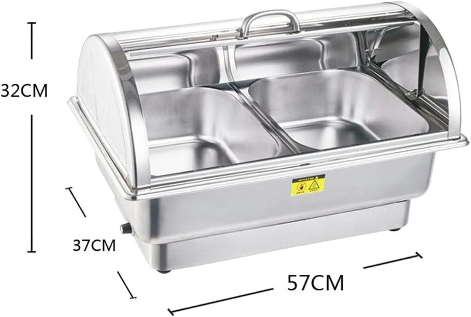 Stainless Steel Buffet Stove and an Electric hot Pot Warming Plate Food Heater Suitable for buffets, Restaurants, Parties, Events, Family banquets,B-Twin