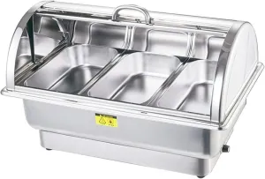 Stainless Steel Buffet Stove and an Electric hot Pot Warming Plate Food Heater Suitable for buffets, Restaurants, Parties, Events, Family banquets,B-Twin