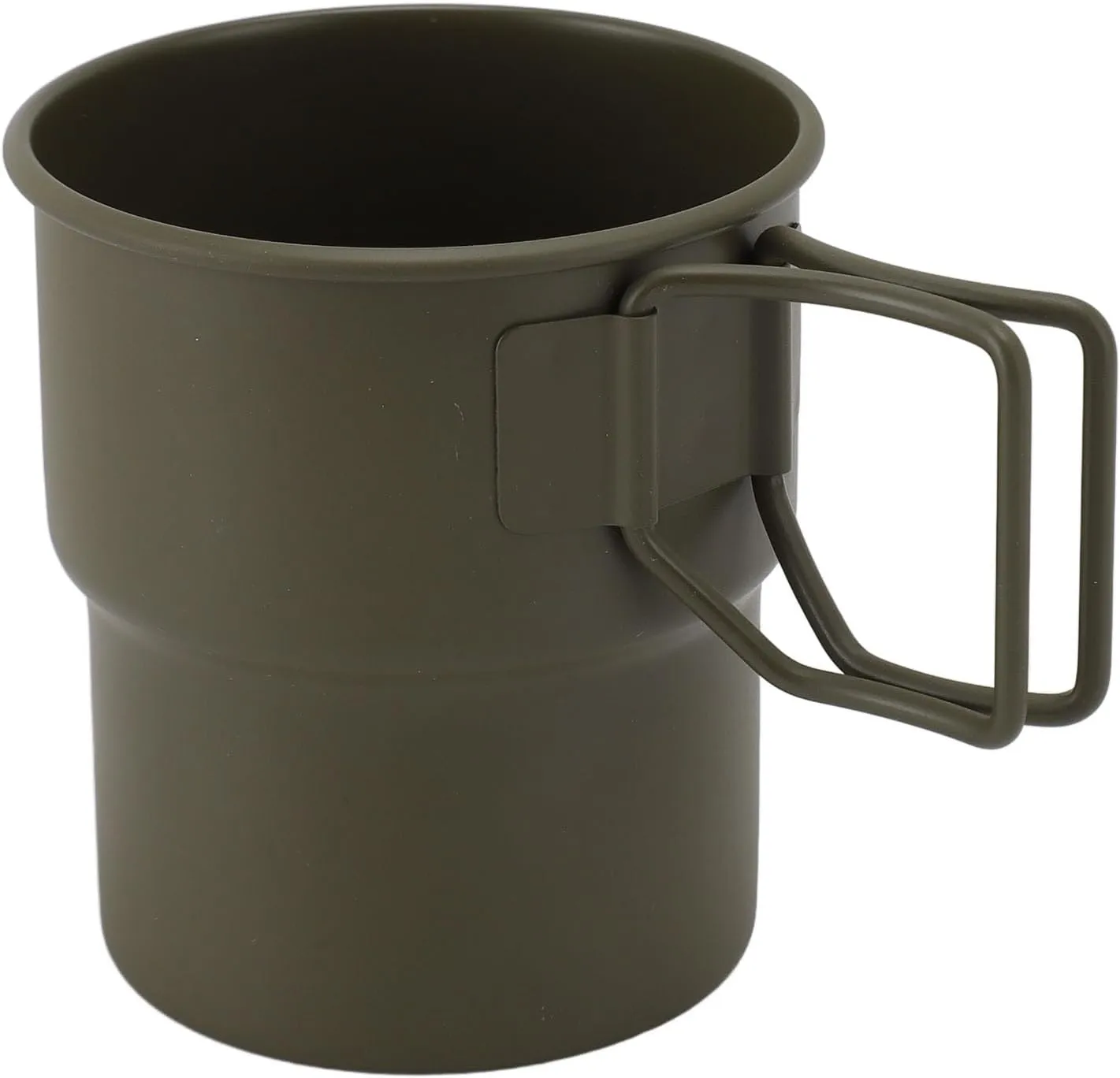 Stainless Steel Camping Mug, Coffee Camping Mug, Portable Backpack Outdoor Cup, Lightweight Camping Gear, with Foldable Handle for Hiking Travelling Backpacking Camping Open Fire