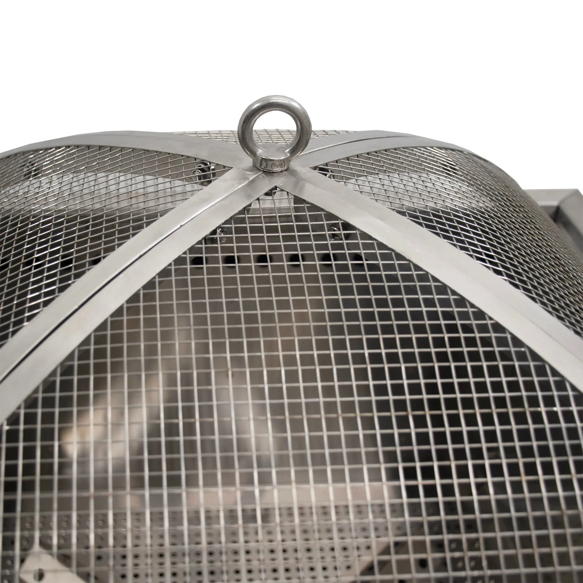 Stainless Steel Square Domed Peak Spark Screen and Screen Lift